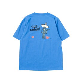 OFFSHORE オフショア OSxAMBE DUE CHIDO TEE メンズ/レディース ホワイト/ブルー S-XL OS23-2CS-011【Tシャツ 半袖 カットソー サボテン キャラクター ゆるキャラ イラスト プリント コラボ おしゃれ ブランド サーフ サーフブランド 白 青】