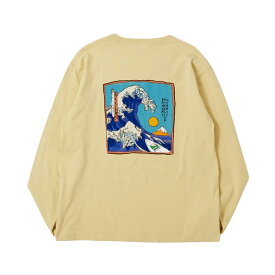 OFFSHORE オフショア BANZAI FUJI L/S TEE メンズ/レディース ホワイト/ベージュ S-XL OS24-2DS-003【ロングTシャツ Tシャツ 長袖 長袖Tシャツ カットソー 富士山 アーカイブ バックプリント おしゃれ ブランド サーフ サーフブランド 白 黄色】