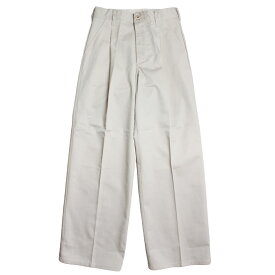 UNIVERSAL OVERALL ユニバーサルオーバーオール WIDE PANTS レディース ブラウン/ブラック/アイボリー/ネイビー M-L U2012679【パンツ ワイドパンツ ワークパンツ タック センタープレス ワンタック 太い 太め おしゃれ ブランド 茶色 黒 紺】