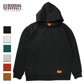 UNIVERSAL OVERALL ユニバーサルオーバーオール SWEAT HOODIE メンズ/レディース ブラック/ホワイト/グリーン/オートミール/レッド/ブラウン S-XL U2133229【スウェットパーカー パーカー プルオーバーパーカー 無地 おしゃれ ブランド 黒 白 茶色 緑 赤】