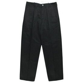 UNIVERSAL OVERALL ユニバーサルオーバーオール STANDARD FIT PANTS メンズ ブラック 30-34 PT-03【チノパンツ パンツ ワークパンツ スタンダードフィット ワンタック タックパンツ カジュアル シンプル おしゃれ ブランド 黒】