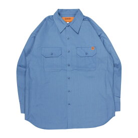 UNIVERSAL OVERALL ユニバーサルオーバーオール WORKER'S SHIRT メンズ/レディース セージグリーン/ブラック/サックスブルー/ライトベージュ S-3XL U2213158【シャツ 長袖 ビッグシルエット ワークシャツ 大きい おしゃれ ブランド アメカジ 黒 緑 青】