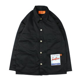 UNIVERSAL OVERALL ユニバーサルオーバーオール COVERALL JACKET メンズ/レディース アイボリー/ブラック M-L U23134225【カバーオールジャケット カバーオール ジャケット アウター ワークジャケット ツイル アメカジ ワークブランド おしゃれ ブランド 白 黒】