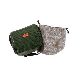 UNIVERSAL OVERALL ユニバーサルオーバーオール Pouch in mesh shoulder レディース/メンズ ホワイト/カーキ/ブラック 12L OS UVO-120【巾着ポーチ ミニポーチ 小物ポーチ バケツ型 セット 総柄 おしゃれ ブランド アメカジ ワーク 白 黒 迷彩 迷彩柄 幾何学柄】