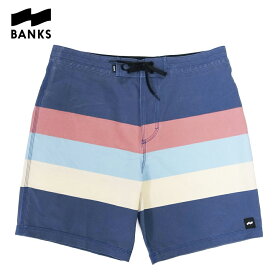 BANKS バンクス COVE BOARD SHORT PANT メンズ ボーダーXブルー 30-34インチ OOO