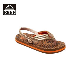 REEF リーフ LITTLE AHI キッズ ワイルド 3-12インチ CJ2039【サンダル コンフォート コンフォートサンダル 靴 子ども用 子供用 男子 女子 子ども 子供 エコ ヒョウ柄 豹柄 レオパード レオパード柄 おしゃれ ブランド サーフ サーフブランド ブラウン 茶色】