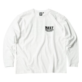 REEF リーフ ESSENTIALS L/S TEE メンズ/レディース グリーン/ホワイト M-L RFTEM2212【Tシャツ 長袖 カットソー ロングTシャツ バックプリント ロゴ おしゃれ ブランド アウトドア サーフ 緑 白】