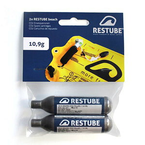 レスチューブ RESTUBE スペアカートリッジ 2本 緊急浮力体 ブイ スペア 交換 予備 ボンベ 釣り ライフジャケット SUP スタンドアップパドルボード カヤック シュノーケリング ボート マリンスポ