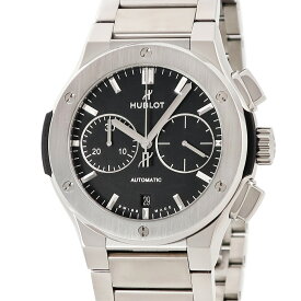 ウブロ HUBLOT クラシックフュージョン クロノグラフ チタニウム 520.NX.1170.NX ブラック デイト メンズ 腕時計自動巻き ブラック 【中古】