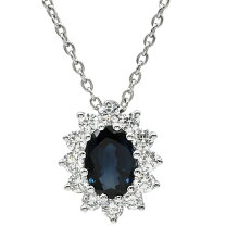 楽天市場】ブルー サファイア ネックレス 中古の通販