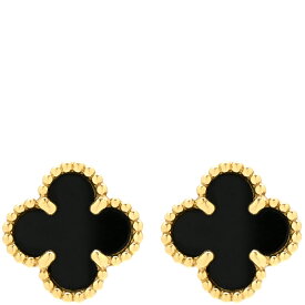 ヴァンクリーフアーペル Van Cleef & Arpels ピアス スウィート アルハンブラ ブラック×イエローゴールド 黒 750 YG 18K VCARA44900 【中古】