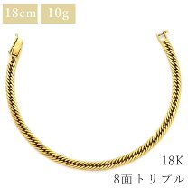 楽天市場】18金8面トリプルブレスレットの通販