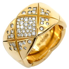シャネル CHANEL リング 指輪 ココクラッシュ ダイヤ ラージモデル イエローゴールド #T50(JP10) 18K 750 YG パヴェ 10号 J13162 【中古】