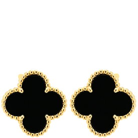 ヴァンクリーフアーペル Van Cleef & Arpels ピアス ヴィンテージ アルハンブラ ブラック×イエローゴールド 黒 Au750 YG 18K オニキス VCARA44200 【中古】