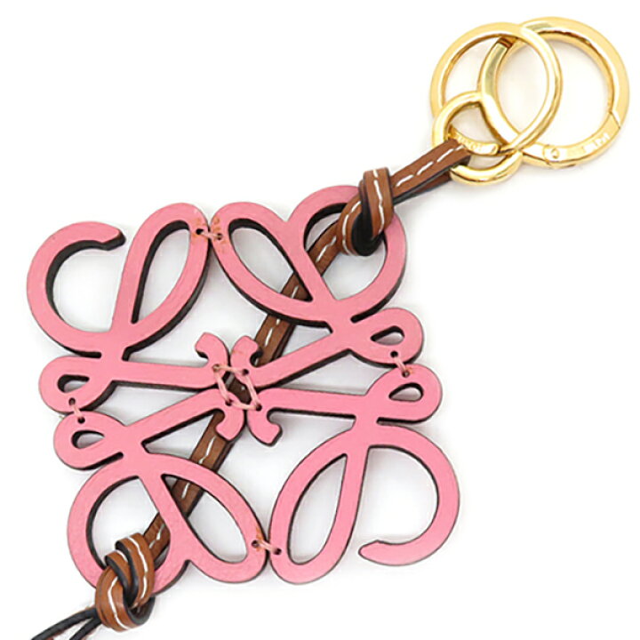 美品 LOEWE ロエベ バタフライ 蝶 バッグチャーム キーホルダー ピンク 