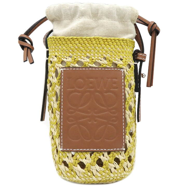 楽天市場】ロエベ ショルダーバッグ ラフィア シリンダーポケット  
