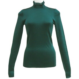 エルメス セーター ロングスリーブニット シルク グリーン #36(JP7) 緑 長袖 ハイネック タートルネック 2024AW H4H2632DBAV34 中古