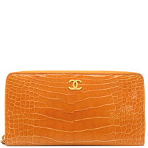 シャネル CHANEL ラウンドファスナー長財布 キャビアスキンレザー  
