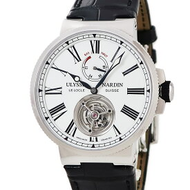 ユリスナルダン マリーン トゥールビヨン 1283-181/E0 限定 白 ローマ ラウンド 自動巻き