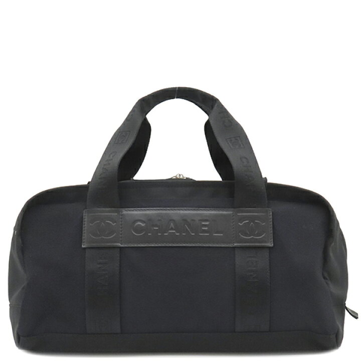 楽天市場】シャネル ボストンバッグ スポーツライン ナイロン ブラック  