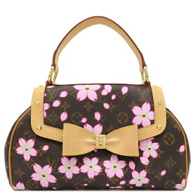 ルイヴィトン ハンドバッグ サックレトロ PM ブラウン 村上隆 桜 茶 M92012 中古
