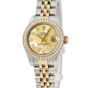 ロレックス デイトジャスト 179383G OH済 ランダム番 K18YG×SS コンビ 純正ダイヤ ジュビリー 自動巻き