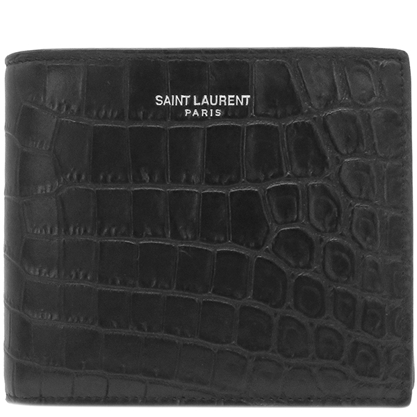 サンローラン SAINT LAURENT 二つ折り財布 イースト ウエスト ウォレット ウォレット レザー ブラック 396303 定番 人気 美品