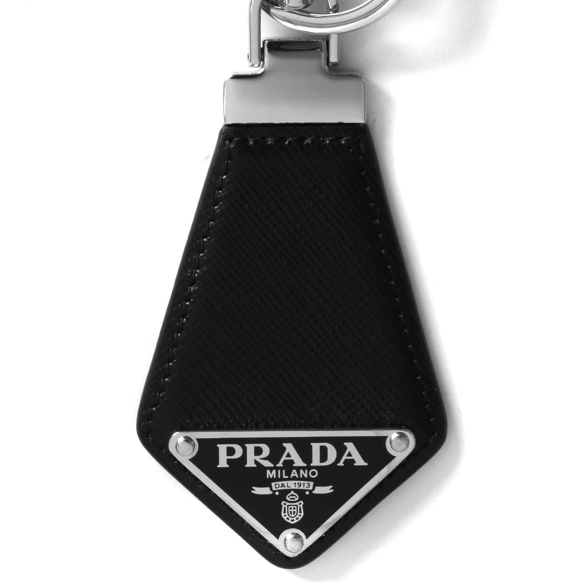 プラダ キーリング/キーホルダー アクセサリー メンズ レディース サフィアーノ 三角ロゴプレート ブラック 2PP041 53 F0002  PRADA | ブランドショップ　ブルーク