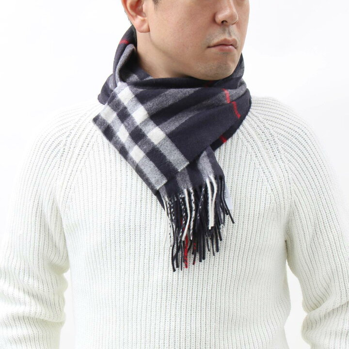 楽天市場 バーバリー ストール マフラー メンズ レディース ジャイアントチェック ダークネイビー Mu Giant Chk Cs Sc Cs A1222 Burberry ブランドショップ ブルーク