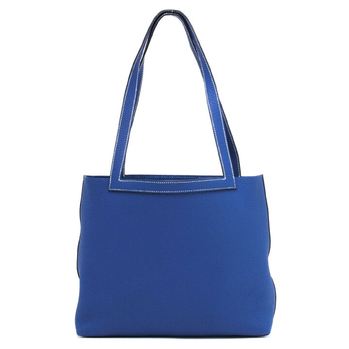 Hermes Blue Taurillon Clemence Leather Cabasellier 31 Tote Bag