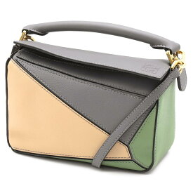 ロエベ ショルダーバッグ/ハンドバッグ バッグ レディース パズル ミニ アナグラム アスファルトグレー&ヌードベージュ A510U95X34 2828 LOEWE