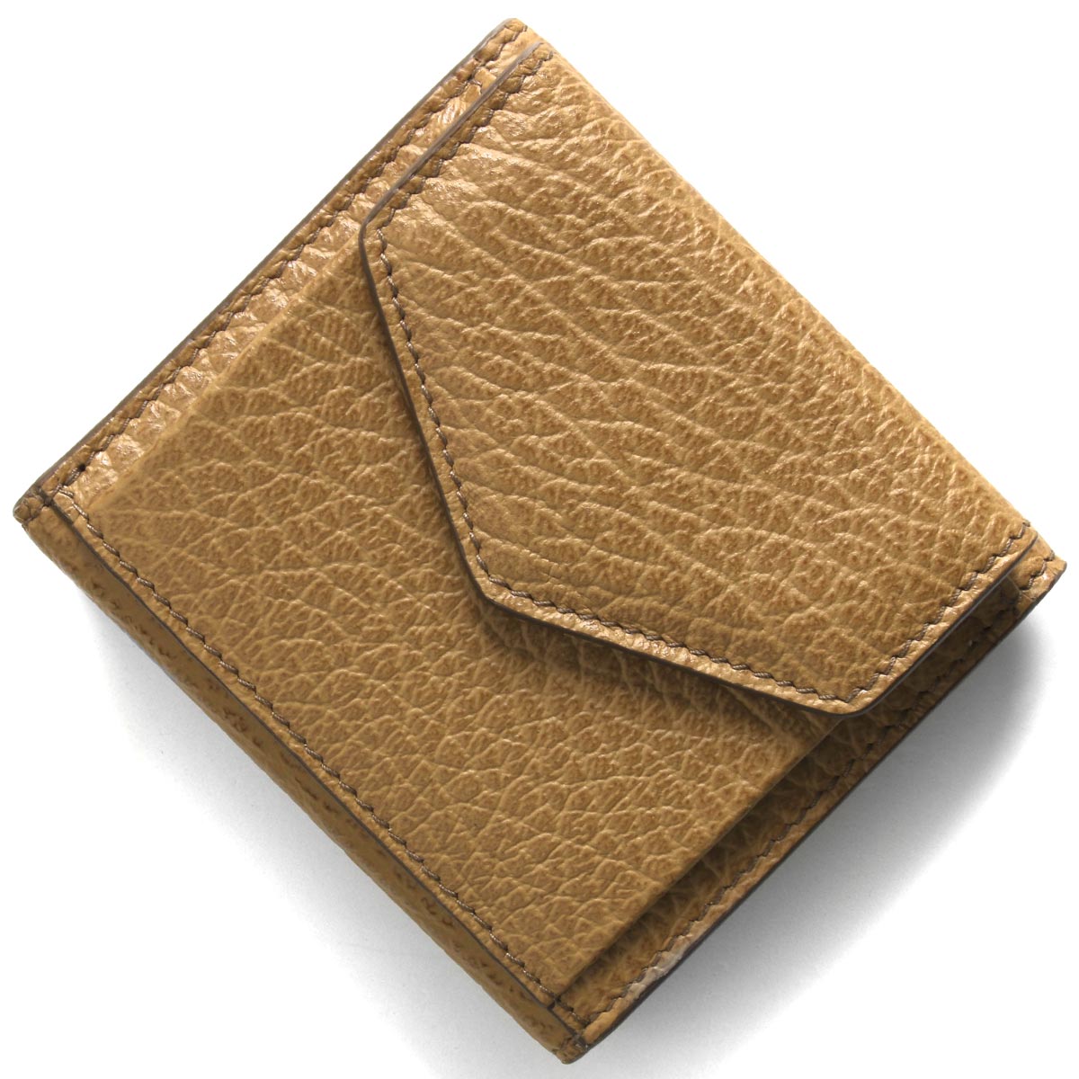 激安正規 完売色‼︎マルジェラ三つ折り財布 キャメル - 折り財布