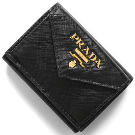 プラダ 三つ折り財布/ミニ財布 財布 レディース サフィアーノ メタル ブラック 1MH021 QWA F0002 PRADA