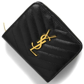 サンローランパリ (イヴサンローラン) 二つ折り財布 財布 レディース モノグラム YSL ブラック 668288 BOW01 1000 SAINT LAURENT PARIS