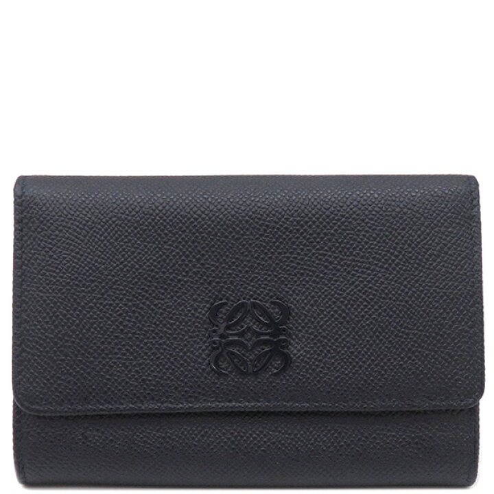 楽天市場】ロエベ 二つ折り財布 コンパクト財布 レザー ネイビー 中古  