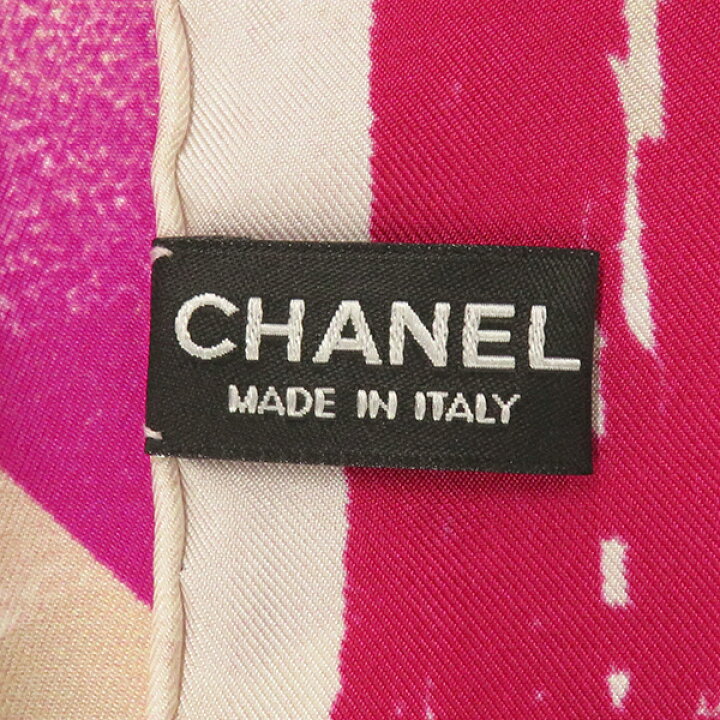 楽天市場】シャネル スカーフ アルファベットロゴ シルク マルチカラー  