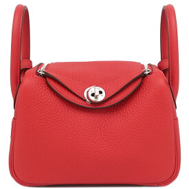 エルメス ショルダーバッグ リンディ 2 ミニ 20 トリヨンクレマンス レッド未使用 赤 中古