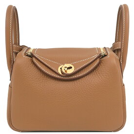 エルメス ショルダーバッグ リンディ 2 ミニ 20 トリヨンクレマンス ブラウン 茶 中古