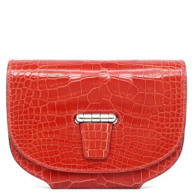 エルメス ショルダーバッグ ミニ コンヴォワイユール アリゲーター レッド 赤 クロコ ショルダーウォレット 中古