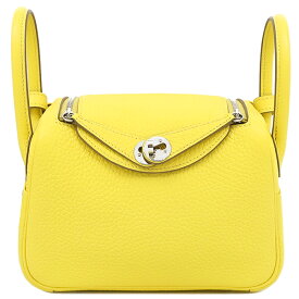 エルメス ショルダーバッグ リンディ ミニ 20 マキシカドリーユ トリヨンクレマンス イエロー 黄色 中古