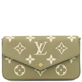 ルイヴィトン チェーンウォレット ポシェット フェリシー モノグラムアンプラント カーキグリーン チェーンショルダー M82480 中古