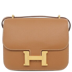 エルメス ショルダーバッグ コンスタンス3 ミニ ヴォーエプソン ブラウン 茶 中古