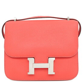 エルメス ショルダーバッグ コンスタンス3 ミニ ミロワール シェーブル ピンク 中古