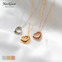 サージカルステンレス ネックレス ハート オープンハート あずきチェーン 金属アレルギー対応 k18コーティング ペンダントトップ トップ シルバー ゴールド ピンクゴールド 上品 エレガント 清楚 カジュアル アクセサリー