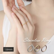 ＼最大25％OFFクーポン有／リング 指輪 1.6mm幅 ステンレスリング ペアリング ファランジリング ピンキー…