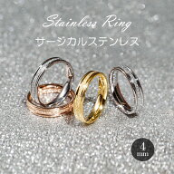 リング 指輪 4mm 中央砂目加工 マリッジリング ステンレスリング ペアリング 大人可愛い シンプル 金属ア…