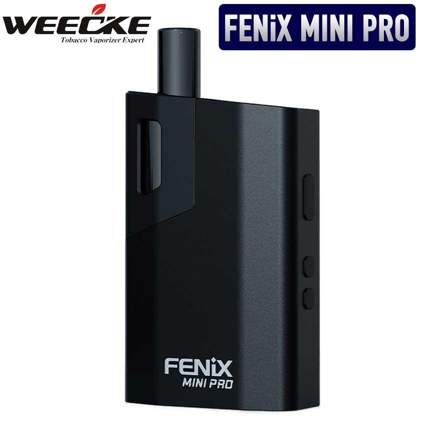 WEECKE FENiX MINI PRO（フェニックスミニプロ） 葉タバコ 改良版加熱式電子タバコ！Vaporizer ベポライザースターターキット 喫煙具 細部までクリーニング可能！ブラック 黒 バイブ機能搭載 ベポライザー ヴェポライザー