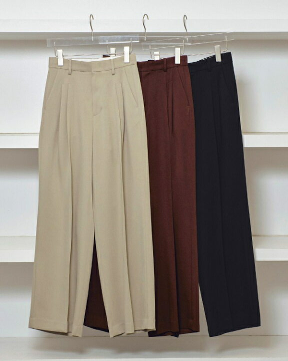 楽天市場】【即納】TODAYFUL トゥデイフルTuck Wide Trousers タック 