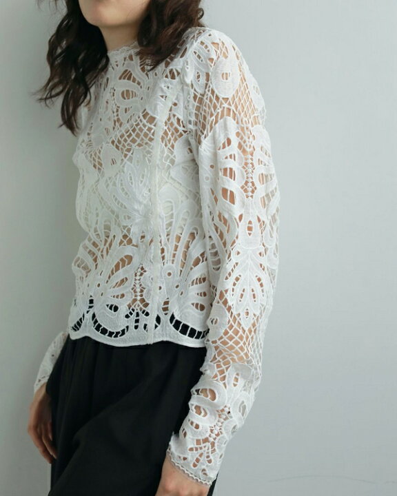 楽天市場】【即納】ànuke アンヌーク anukePanel Lace Blouse パネル 