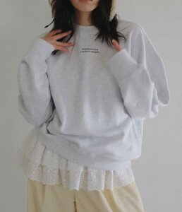 �y���[�zanuke �A���k�[�N anuke2026AW 2026prefall �ďHEmbroidery Over Sweat �G���u���C�_���[�I�[�o�[�X�E�F�b�g 62620609�y2026AW�V��z��9��4�����ׁ�